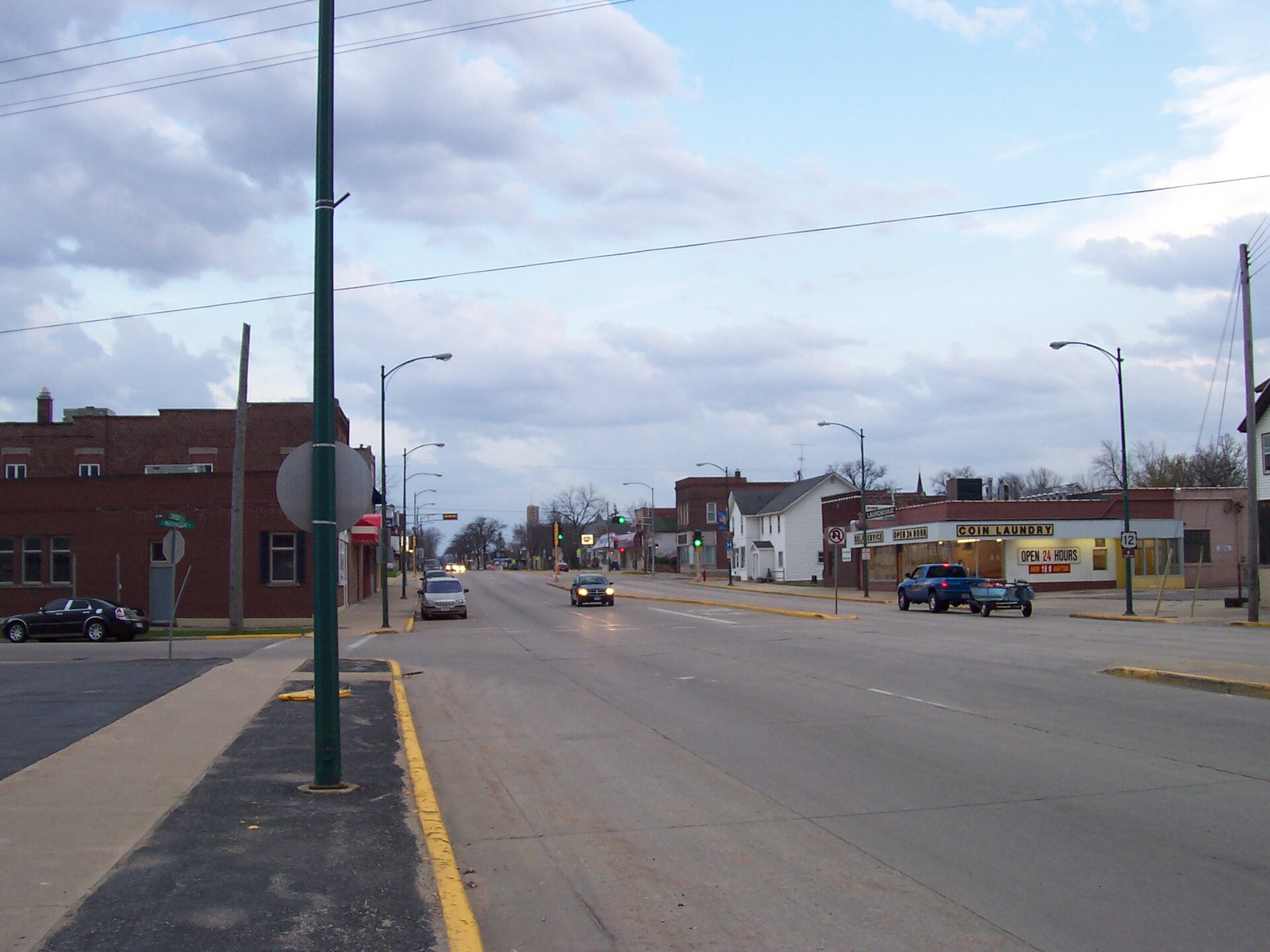 Downtown streets in Tomah, Wisconsin