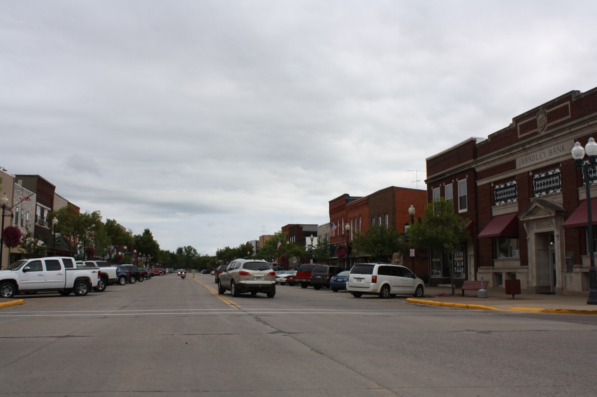 Downtown streets in Tomahawk, Wisconsin