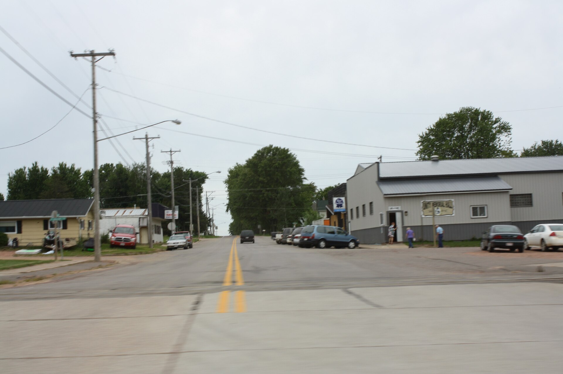 Downtown streets in Unity, Wisconsin