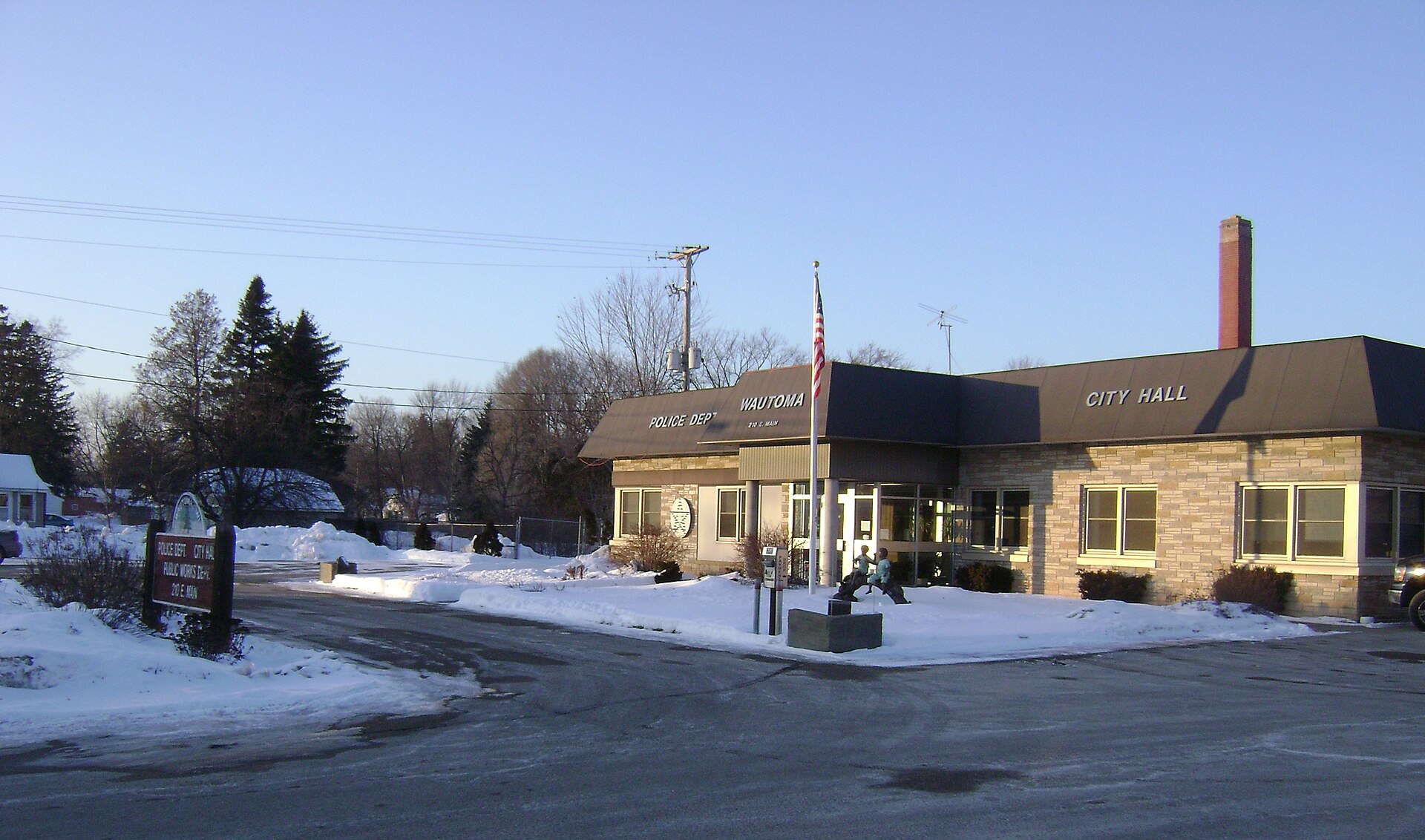 City hall in Wautoma, Wisconsin