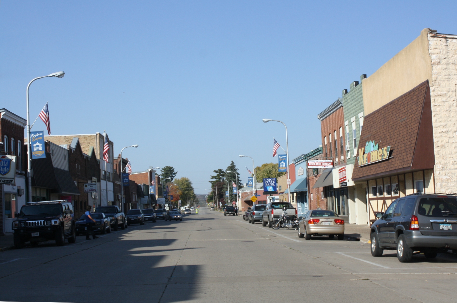 Looking north in downtown West Salem, Wisconsin. This file was uploaded with Commonist.