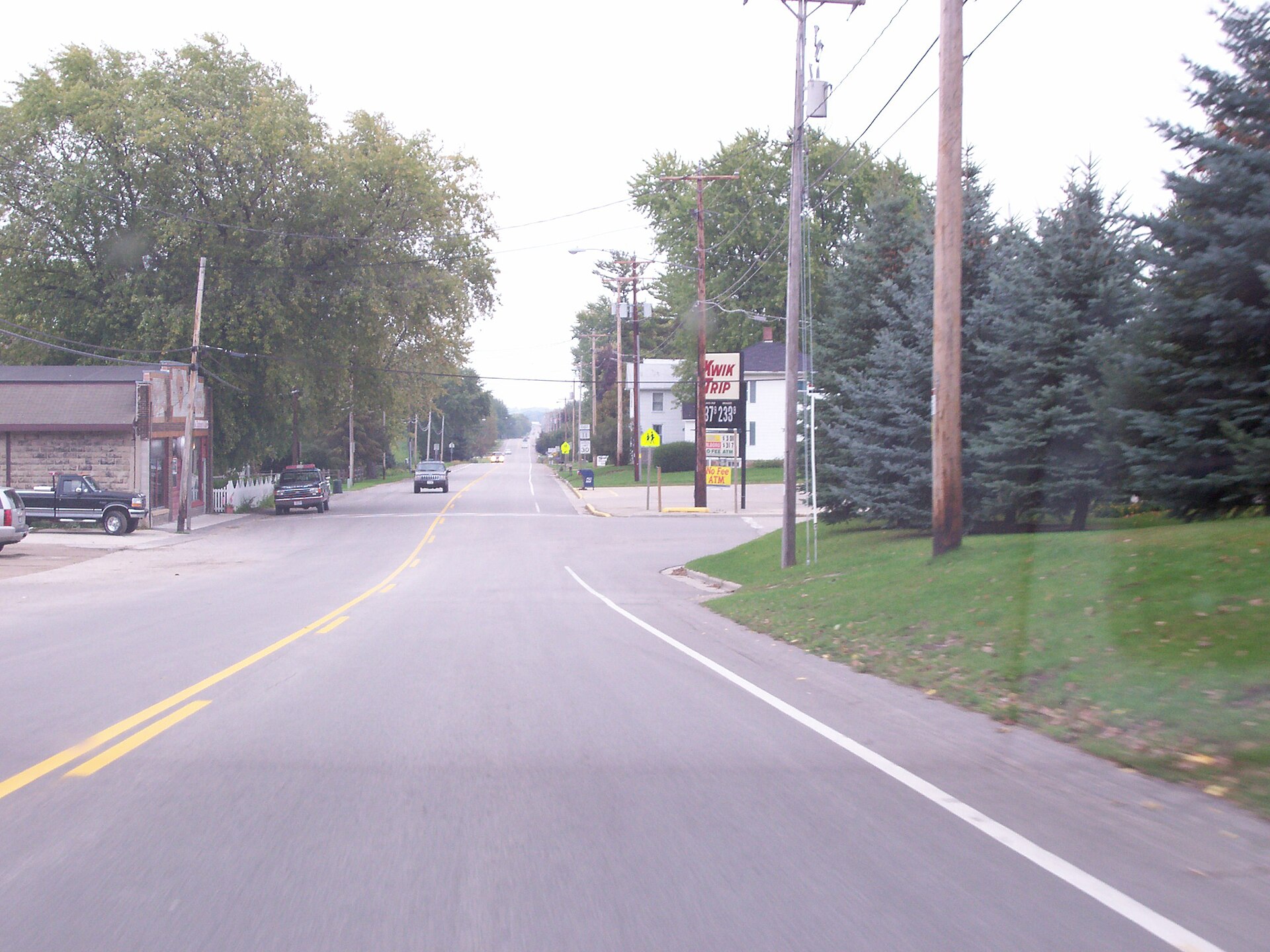 Looking east at downtown Winchester, Wisconsin on County Trunk II (formerly Highway 150 (Wisconsin). This image was taken September 23, 2006 by User:Royalbroil Category:Images of Wisconsin highways