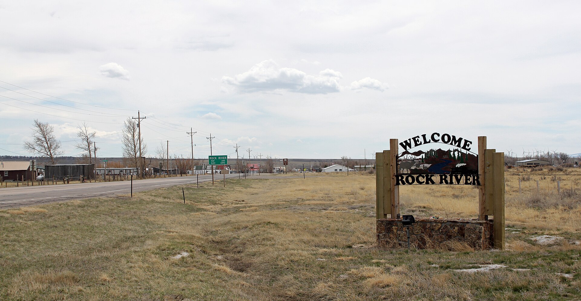 The town of Rock River, Wyoming.